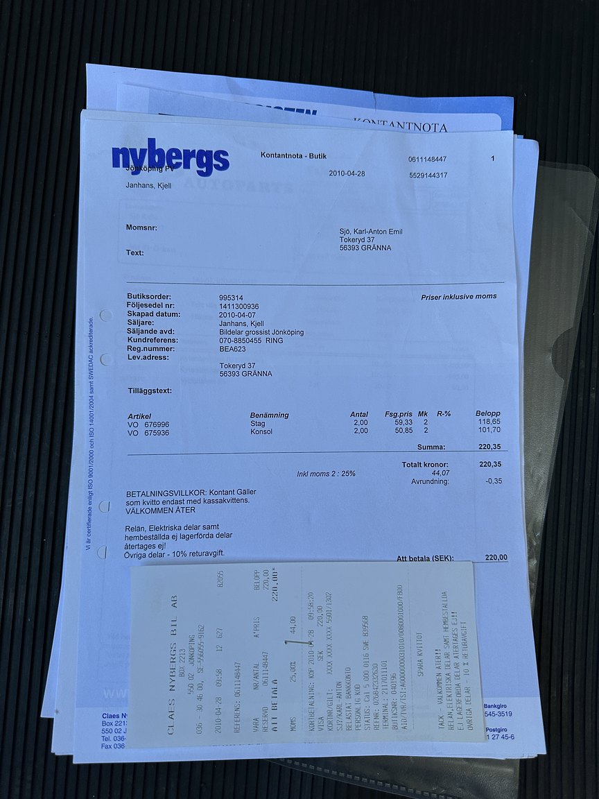 Documentation for 1967 Volvo 144 1.8 