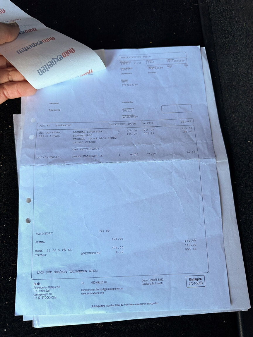 Dokumentation för 1985 Alfa Romeo GTV 6 2.5