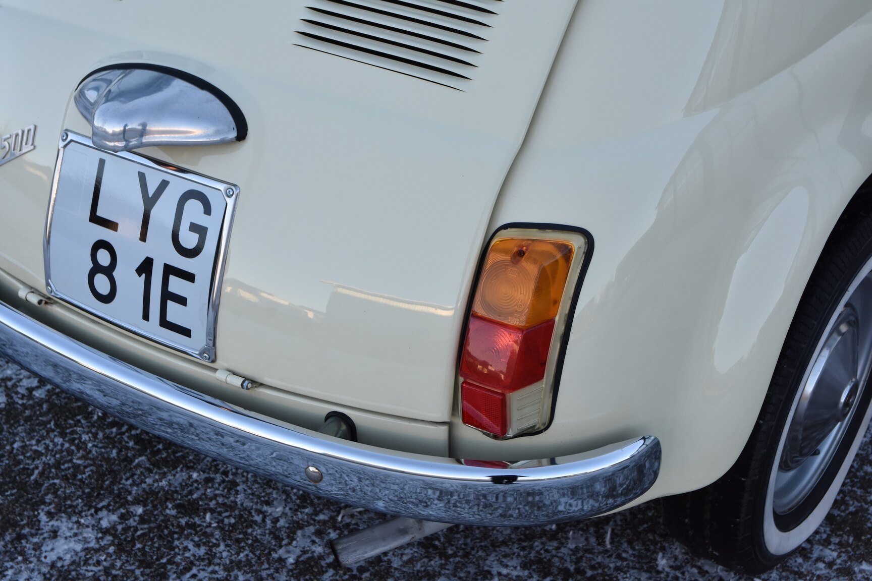 Exteriörbild på 1968 Fiat 500