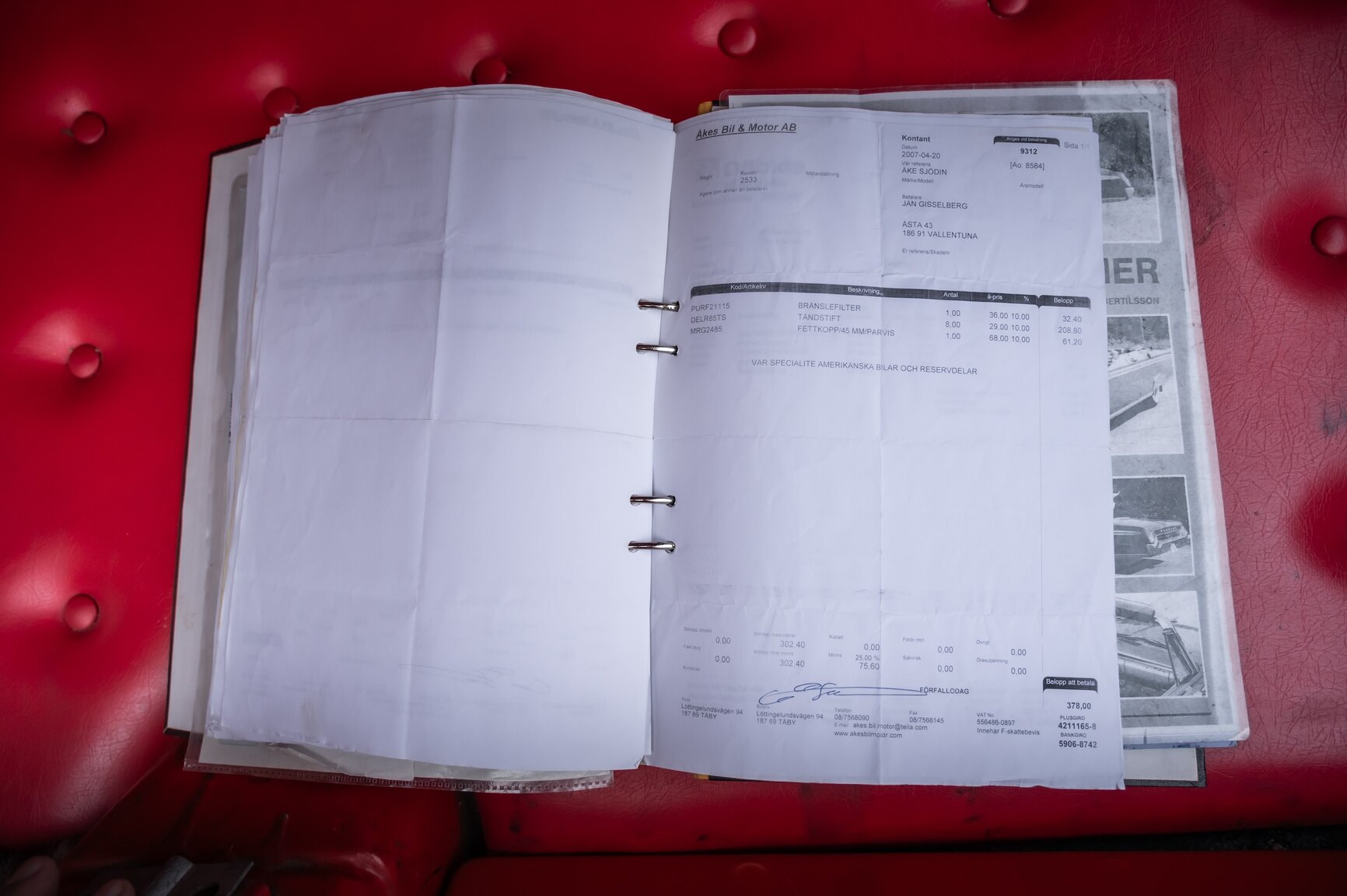 Documentation for 1962 Ford Galaxie 500 Sunliner