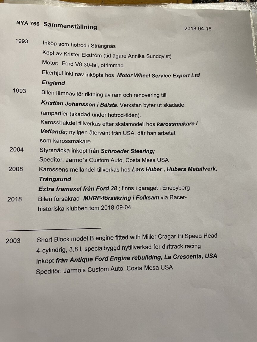 Dokumentation för 1930 Ford '30s Single Seater  (1)