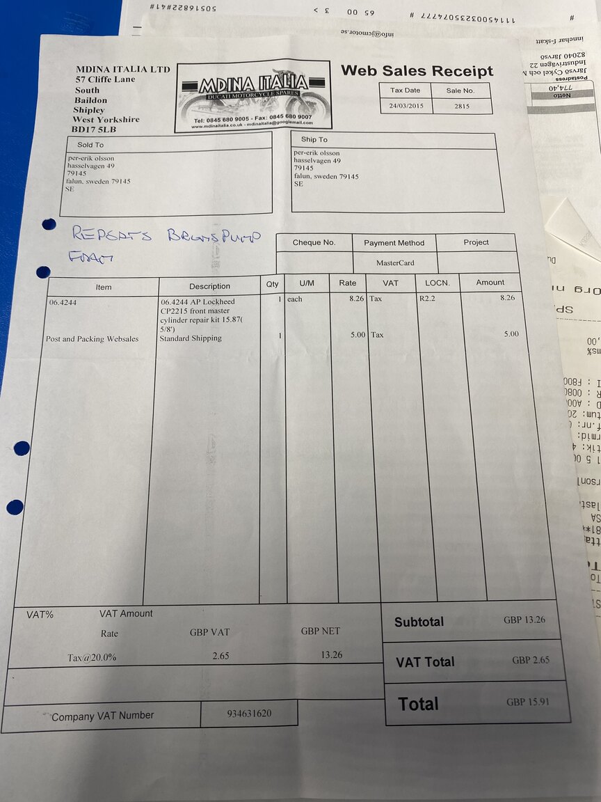 Documentation for 1983 Nico Bakker Suzuki 1100 