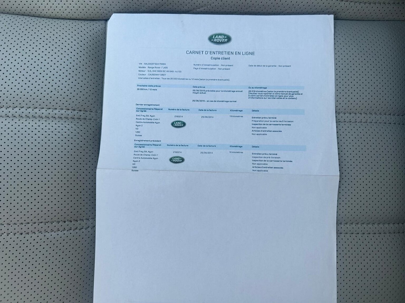 Documentation for 2014 Land Rover Range Rover 5.0 V8 Autobiography 
