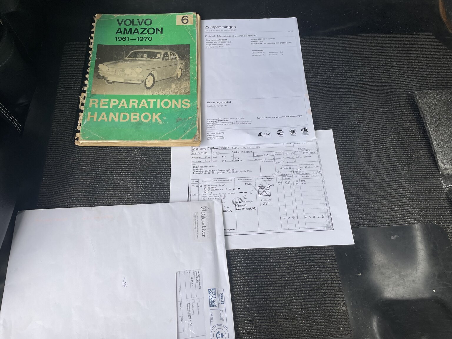 Dokumentation för 1965 Volvo Amazon 