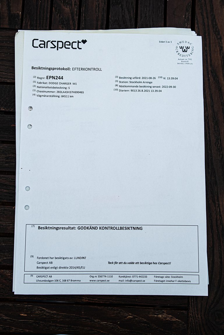 Documentation for 2007 Dodge Charger 5.7 V8 HEMI 