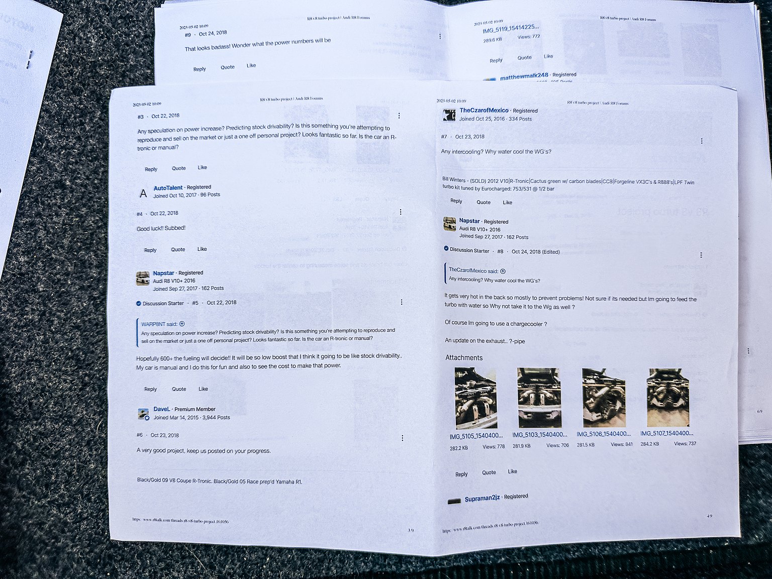 Documentation for 2008 Audi R8 4.2 V8 Turbo Manuell