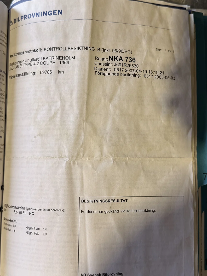 Documentation for 1969 Jaguar E-Type 4.2 Coupe (14)