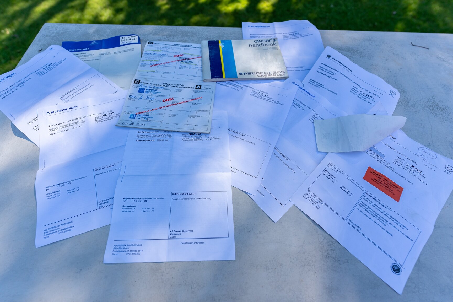 Documentation for 1987 Peugeot 205 CTI 1.6