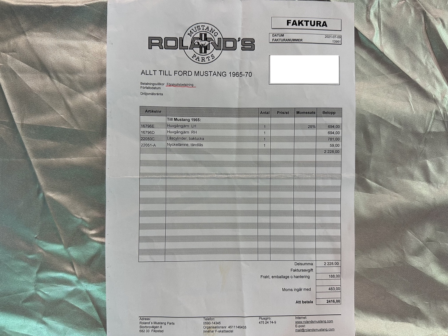 Documentation for 1965 Ford Mustang 289 Fastback (6)