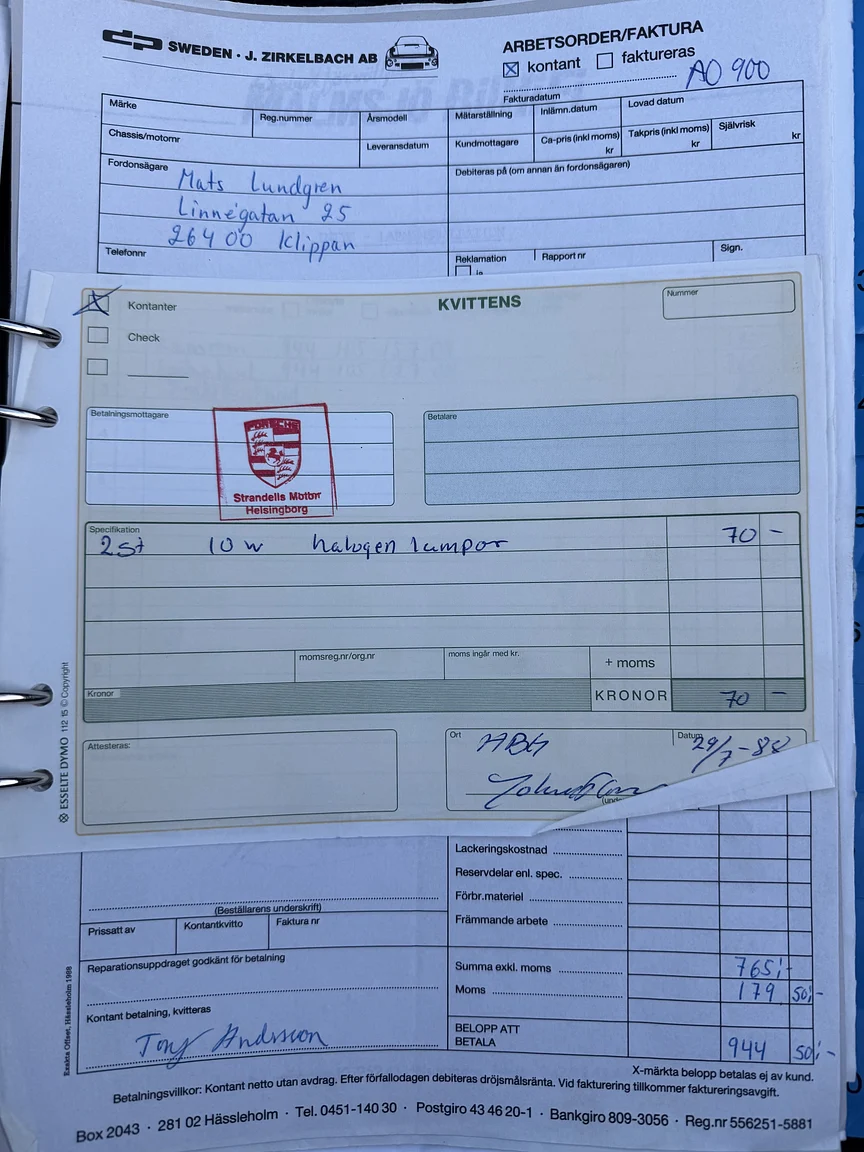 Dokumentation för 1984 PORSCHE 944 Targa (11)