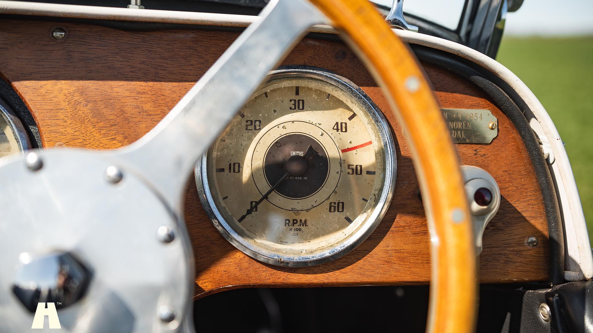 Interiörbild 1954 Morgan Plus 4 