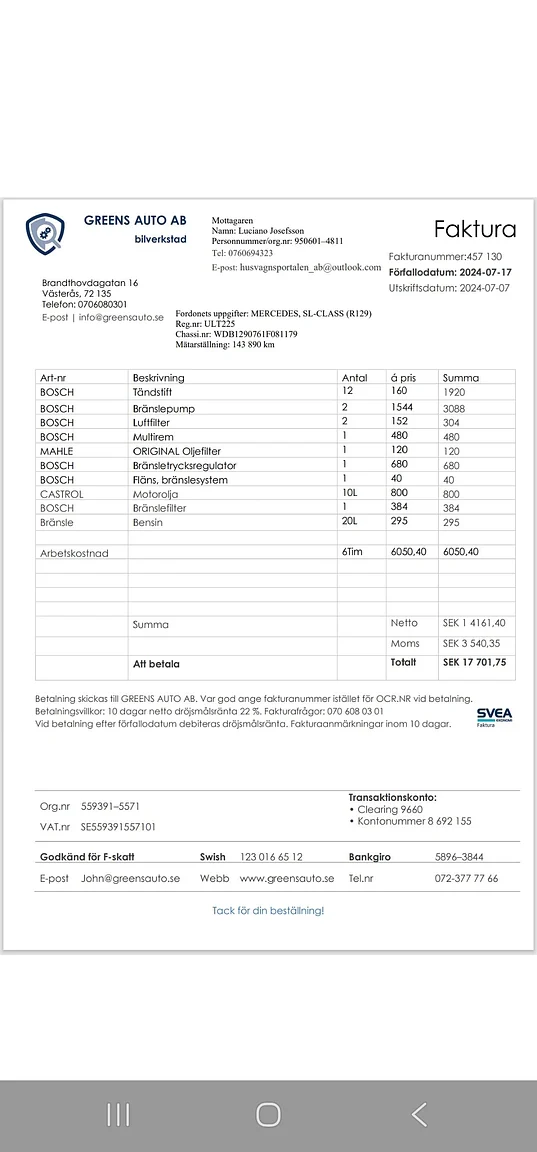 Dokumentation för 1993 Mercedes-Benz 600 SL (1)