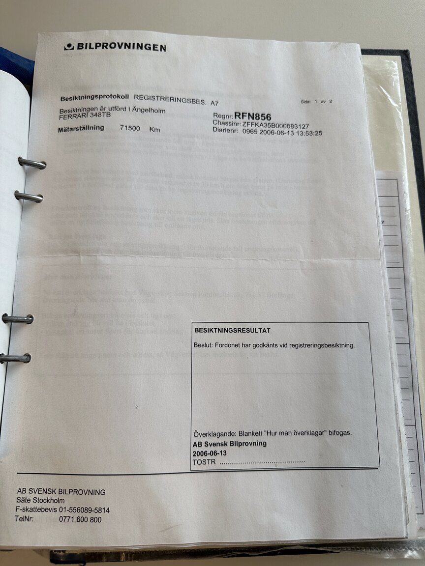 Documentation for 1990 Ferrari 348 (14)