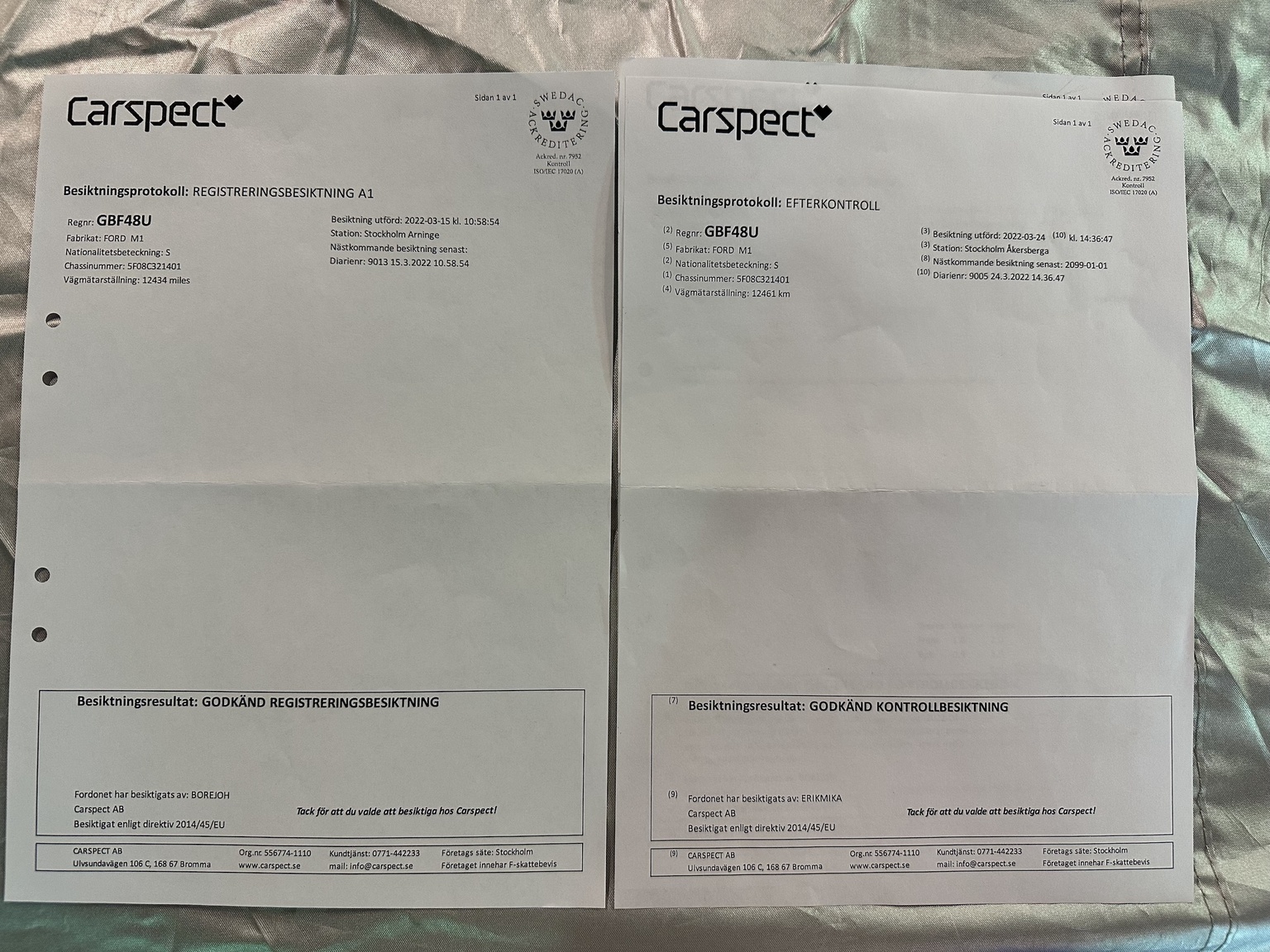 Documentation for 1965 Ford Mustang 289 Cabriolet
