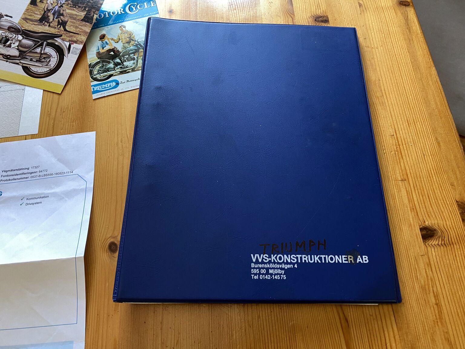 Dokumentation för 1956 Triumph Thunderbird (9)