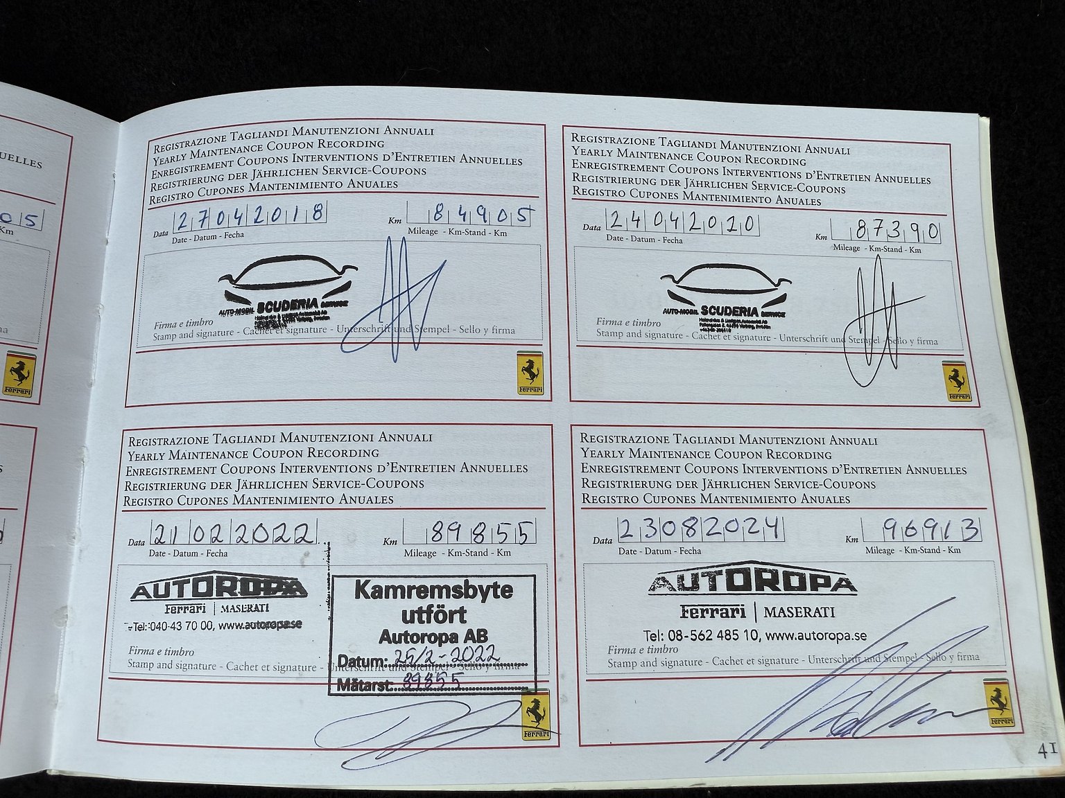 Dokumentation för 2003 Ferrari 575M Maranello