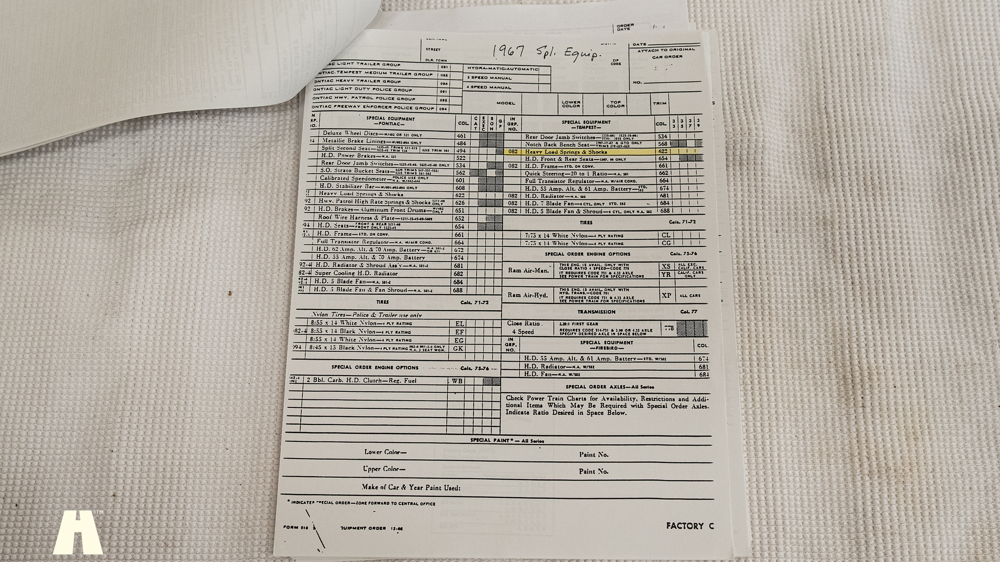 Documentation for 1967 Pontiac GTO Hardtop (28)