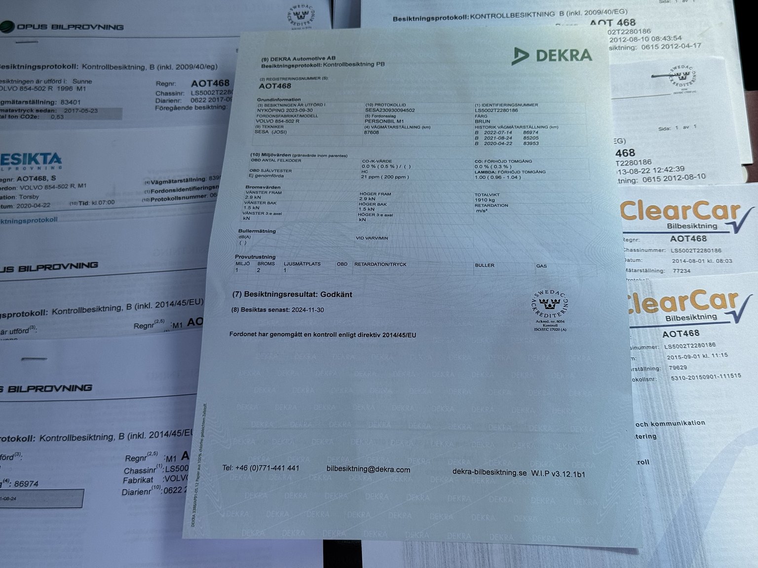 Dokumentation, 1996 Volvo 850 R (3)