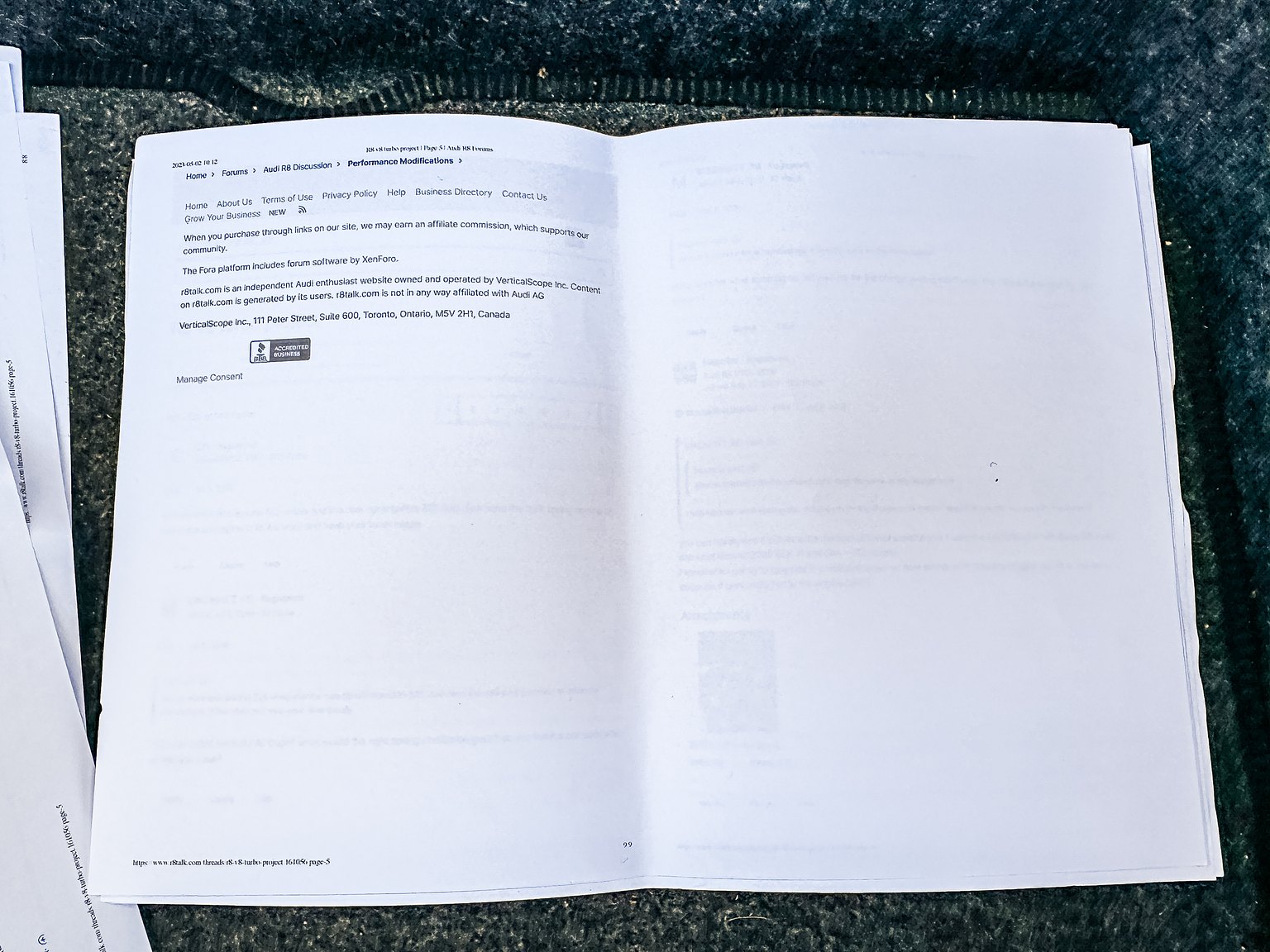 Documentation for 2008 Audi R8 4.2 V8 Turbo Manuell