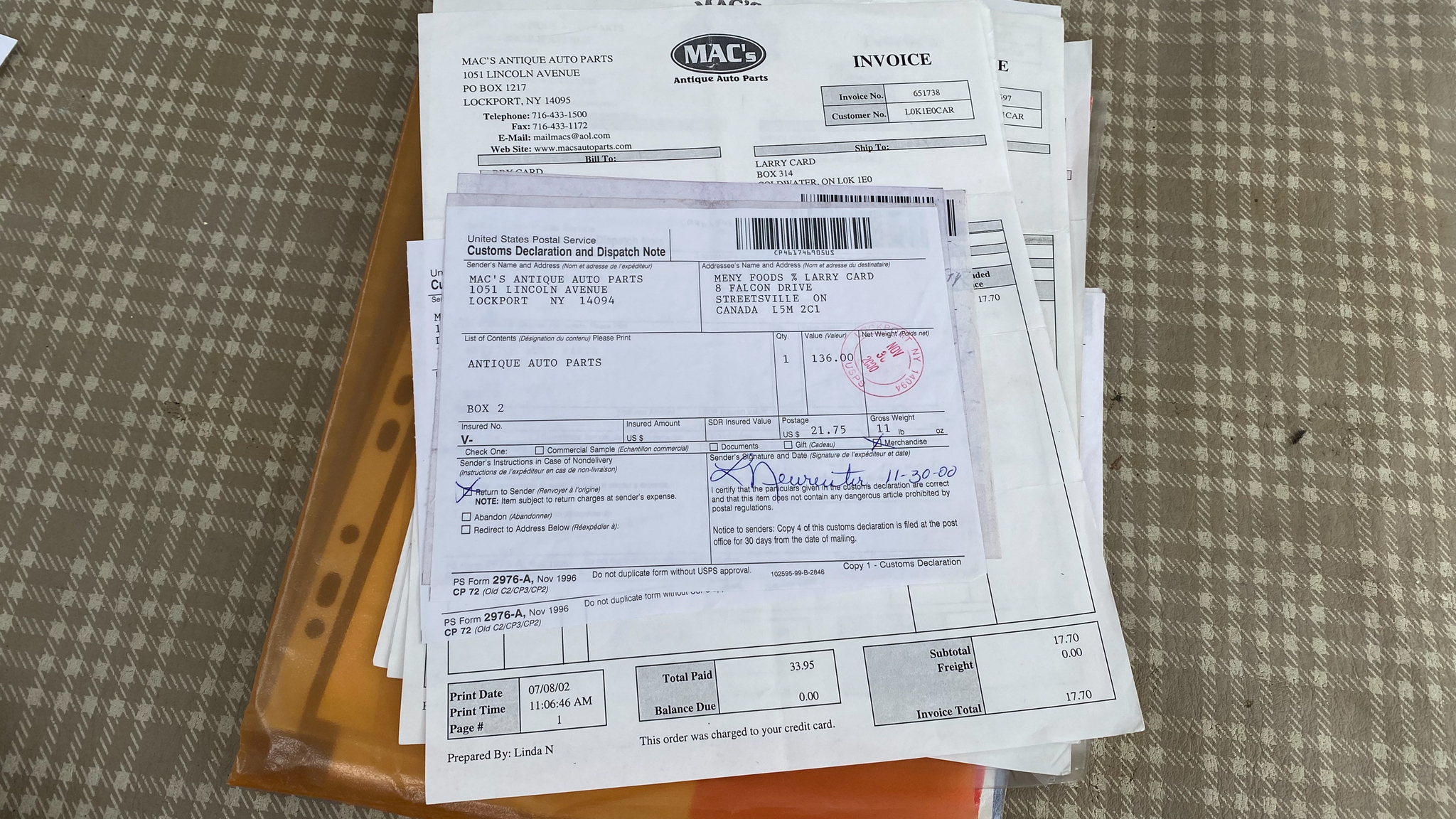 Dokumentation för 1959 Ford Thunderbird hardtop