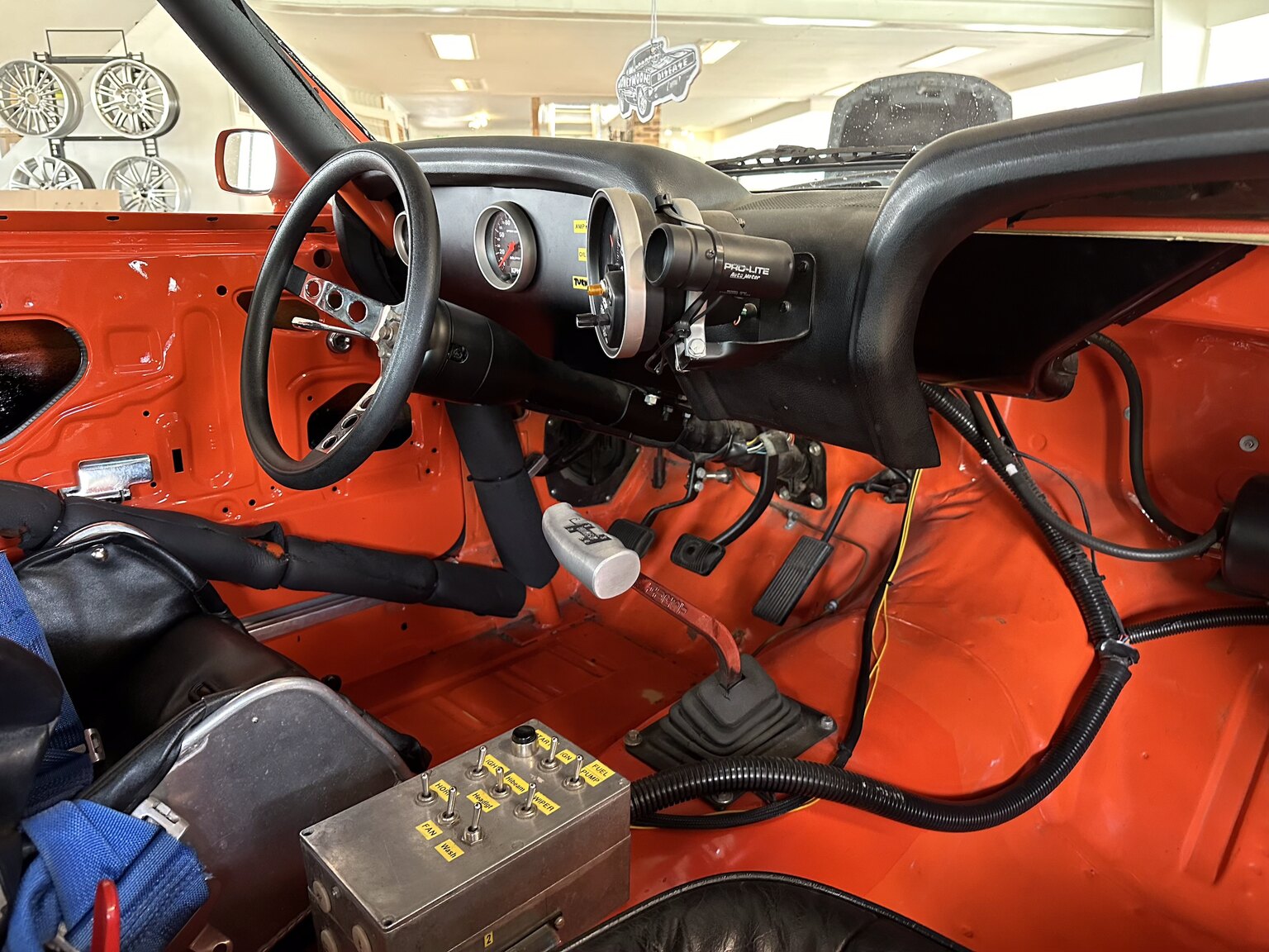 Interiörbild 1969 Ford Mustang Fastback Boss Race Car
