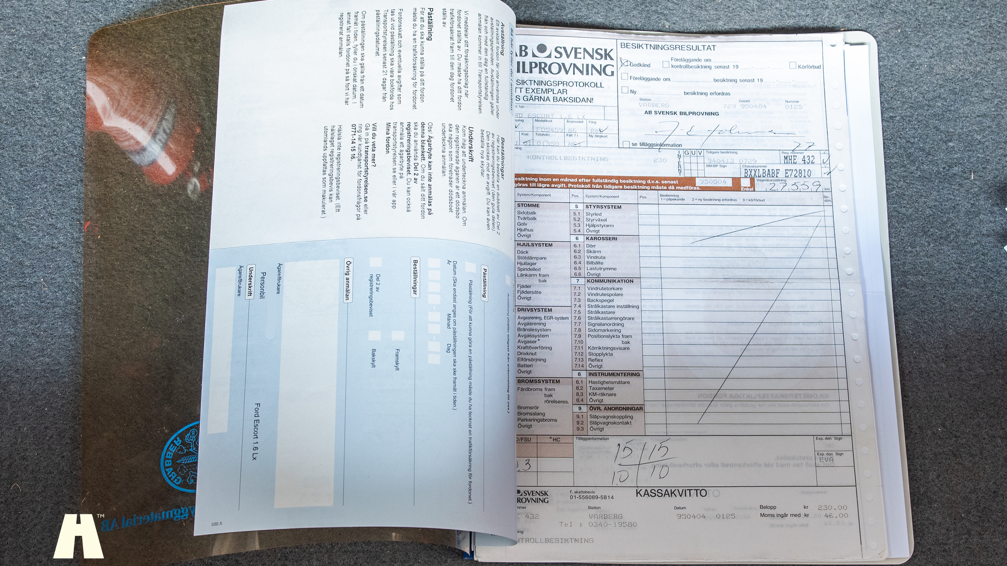 Dokumentation för 1986 Ford Escort 1.6 Hatchback 3-door  (4)