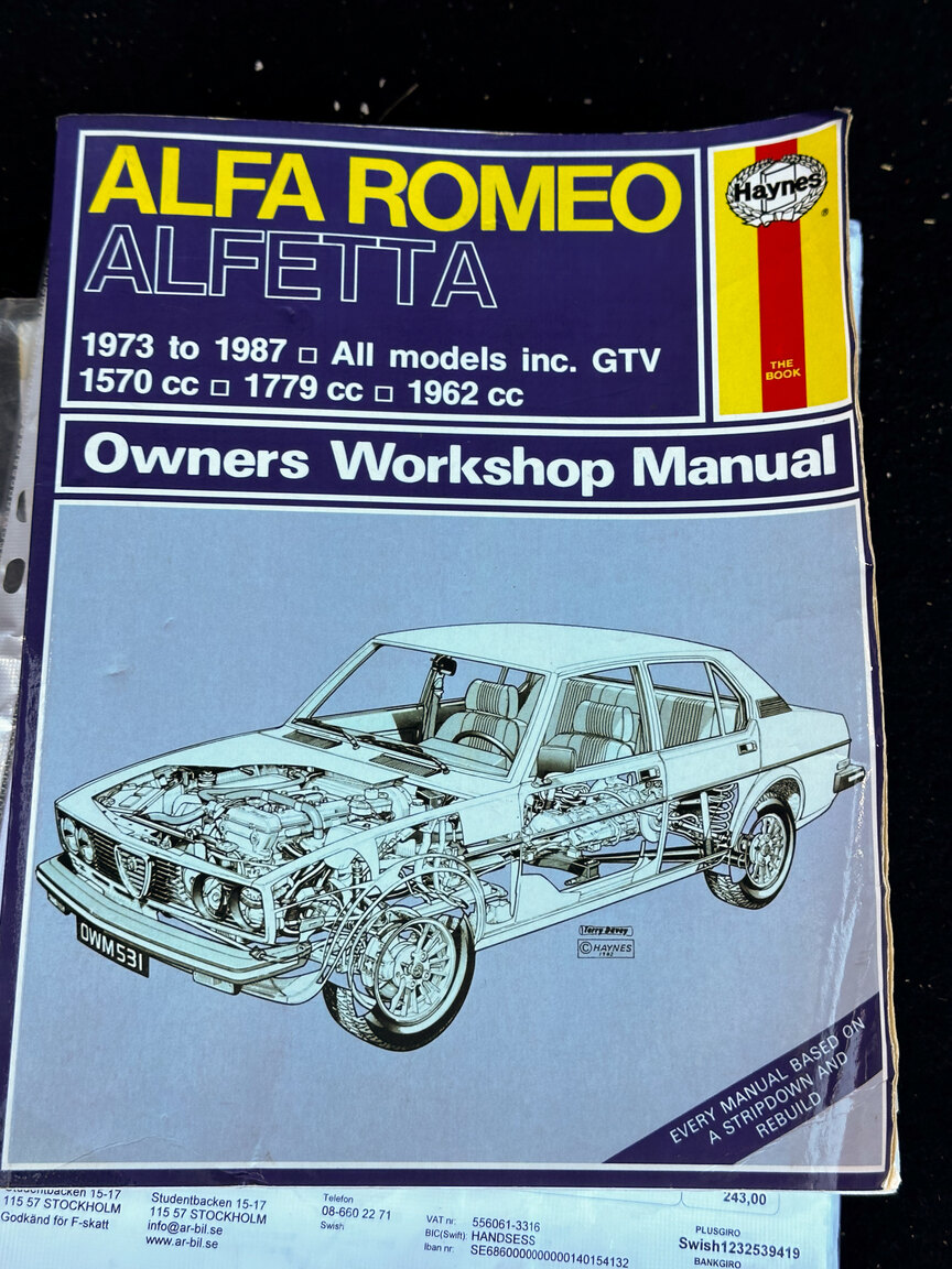 Dokumentation för 1985 Alfa Romeo GTV 6 2.5