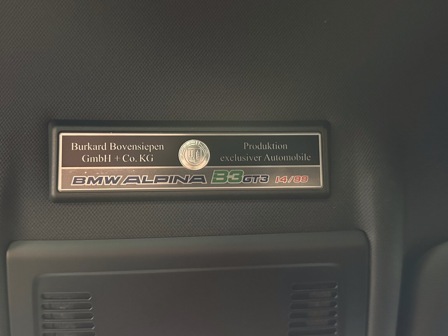 Interiörbild 2012 ALPINA B3 GT3 Switch-Tronic