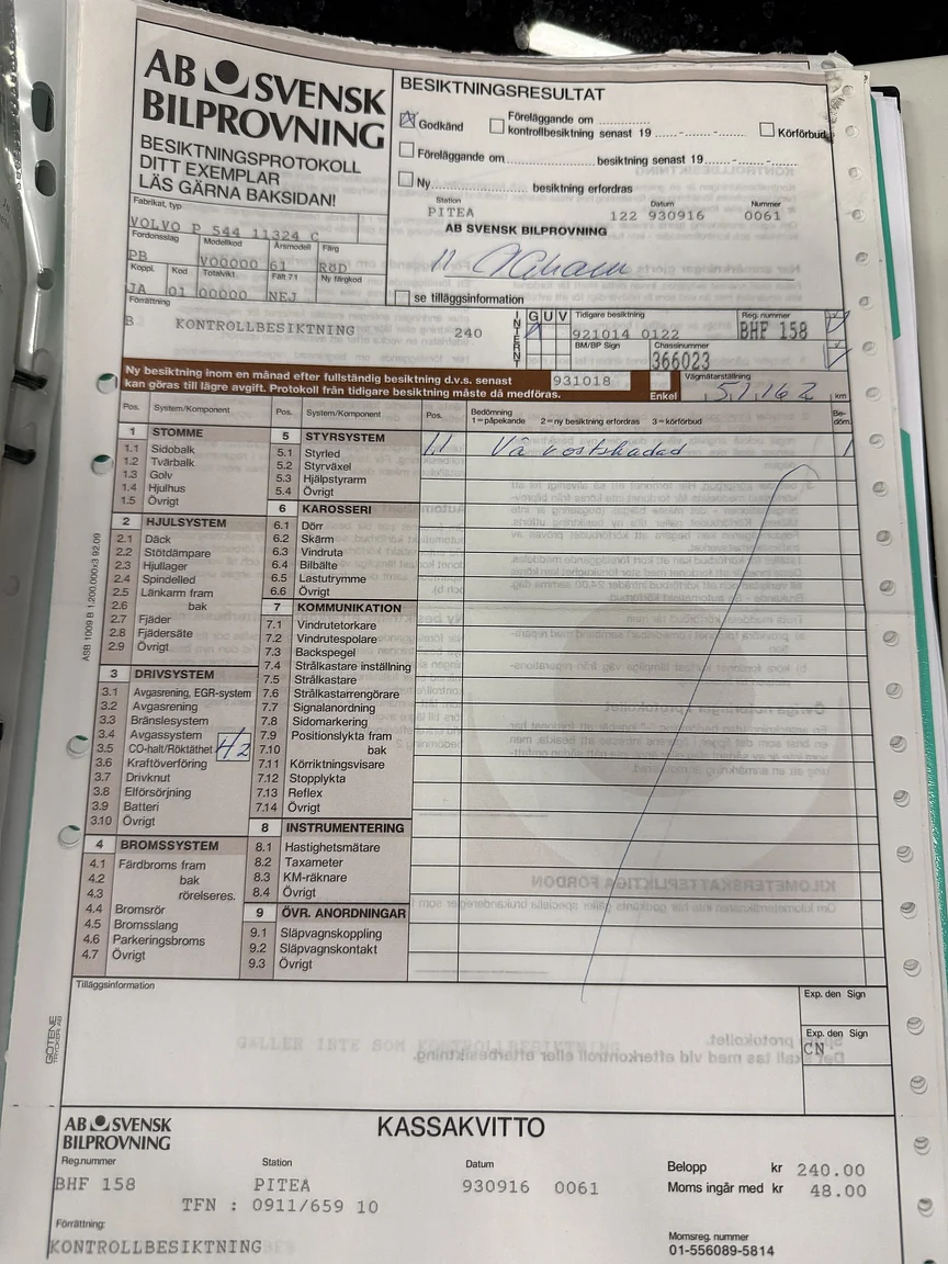 Dokumentation för 1961 Volvo PV544C Sport (24)