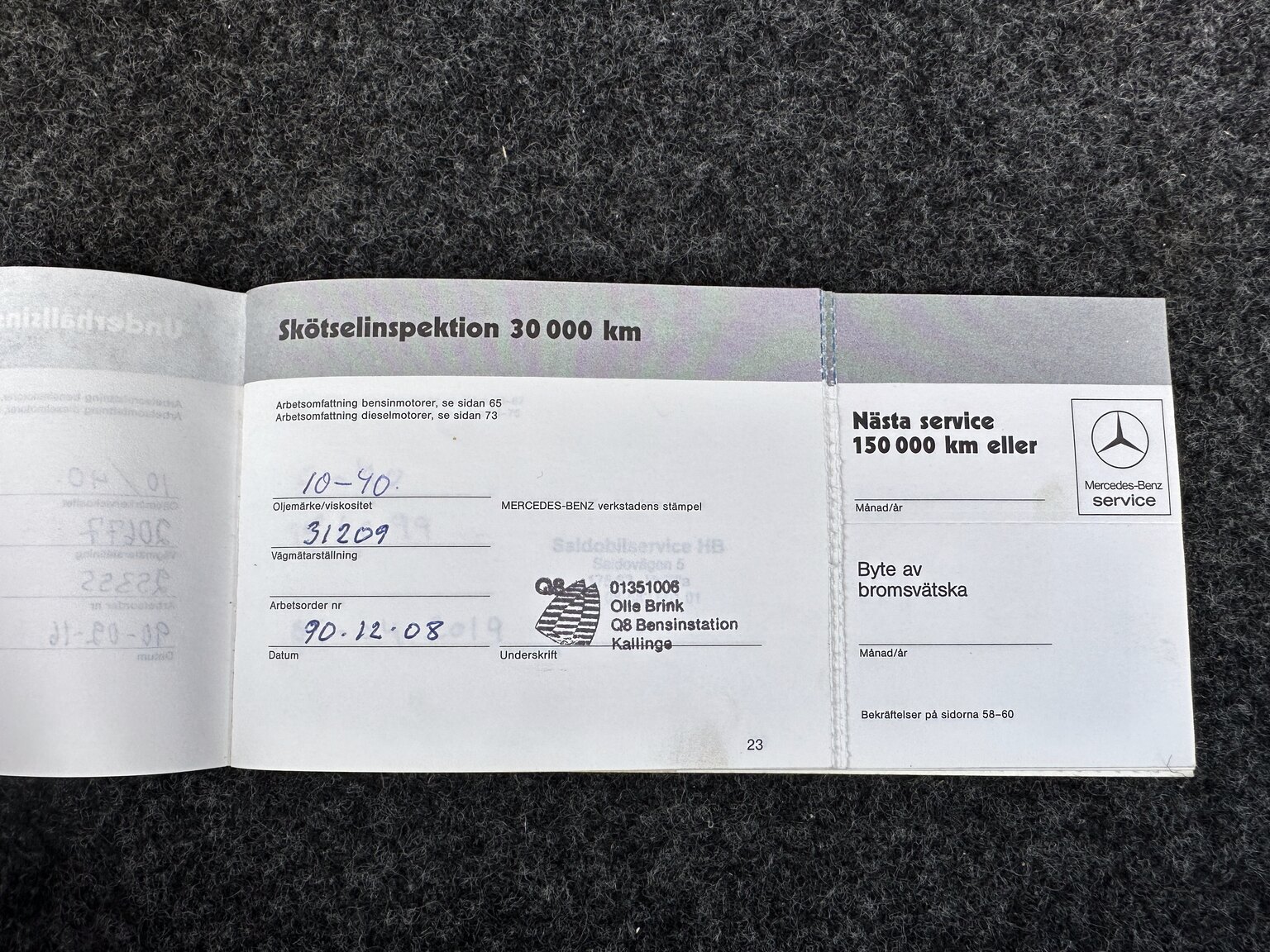 Documentation for 1987 Mercedes 300 SE