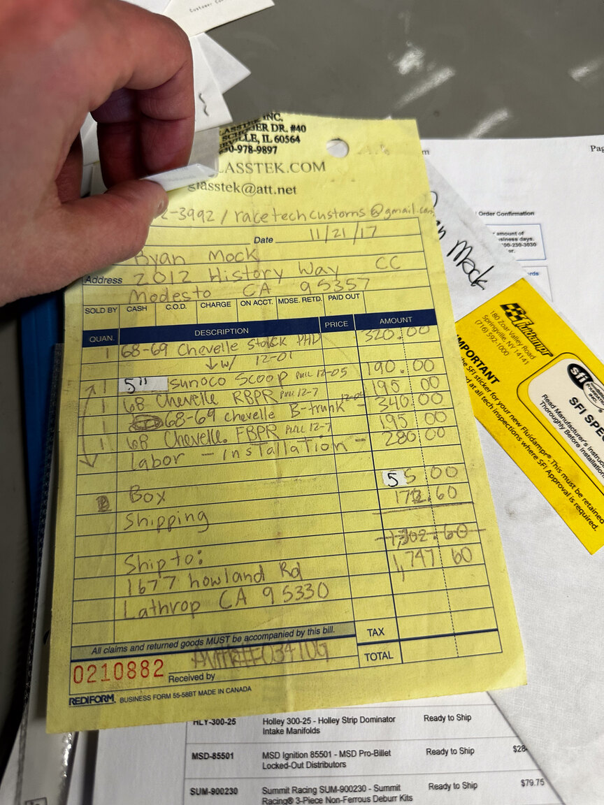 Documentation for 1968 Chevrolet Chevelle PRO Street (25)