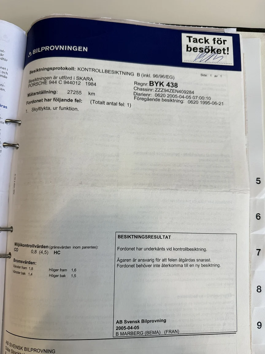 Dokumentation, 1984 Porsche 944 Targa (33)