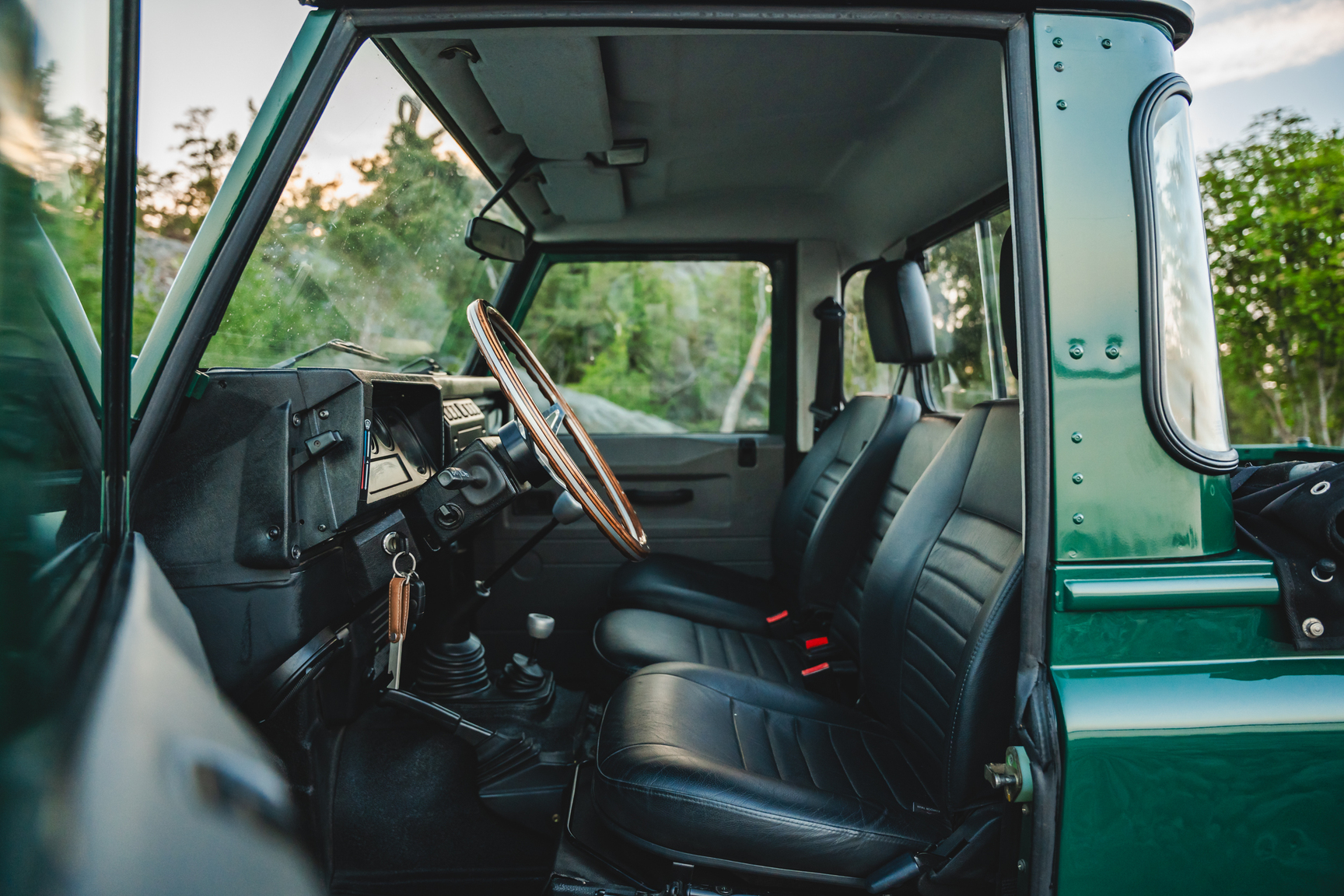 Interiörbild 2003 Land Rover Defender TD5 90 Pickup