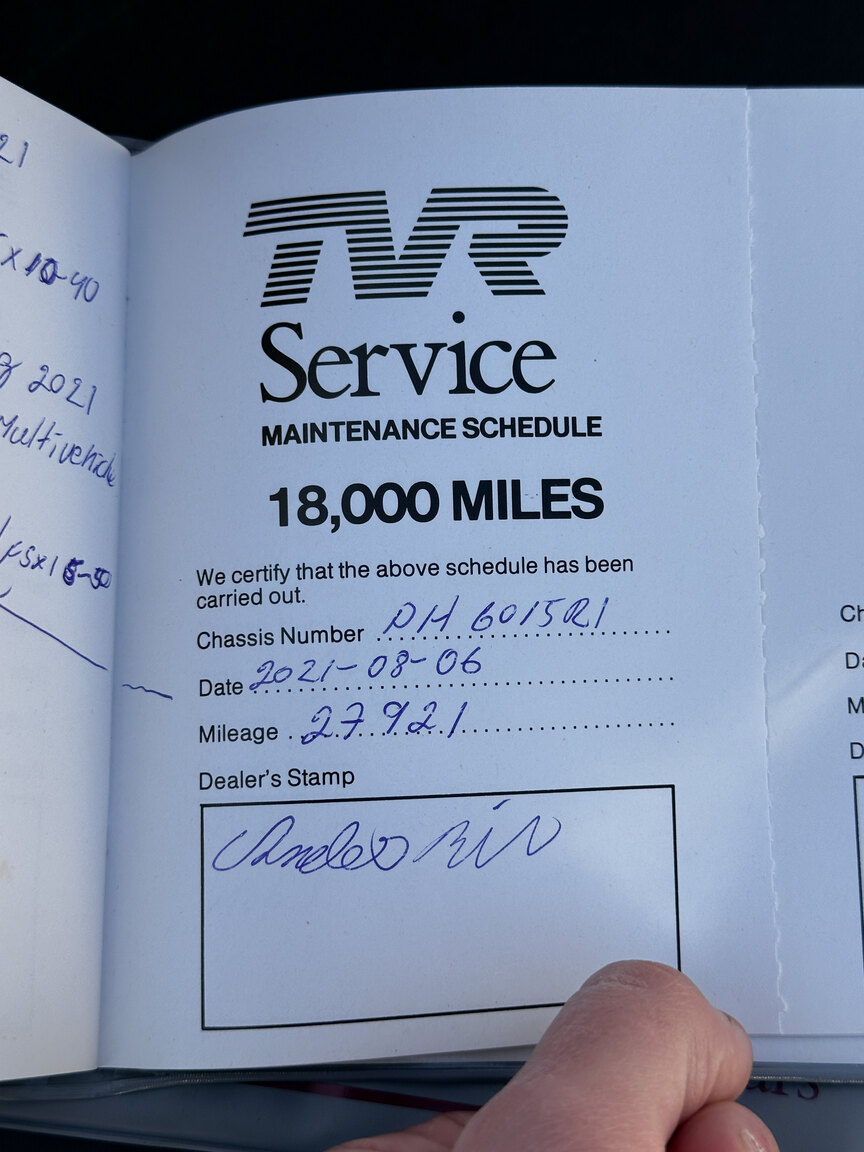 Dokumentation för 1985 TVR 350i Cabriolet 3.5 V8
