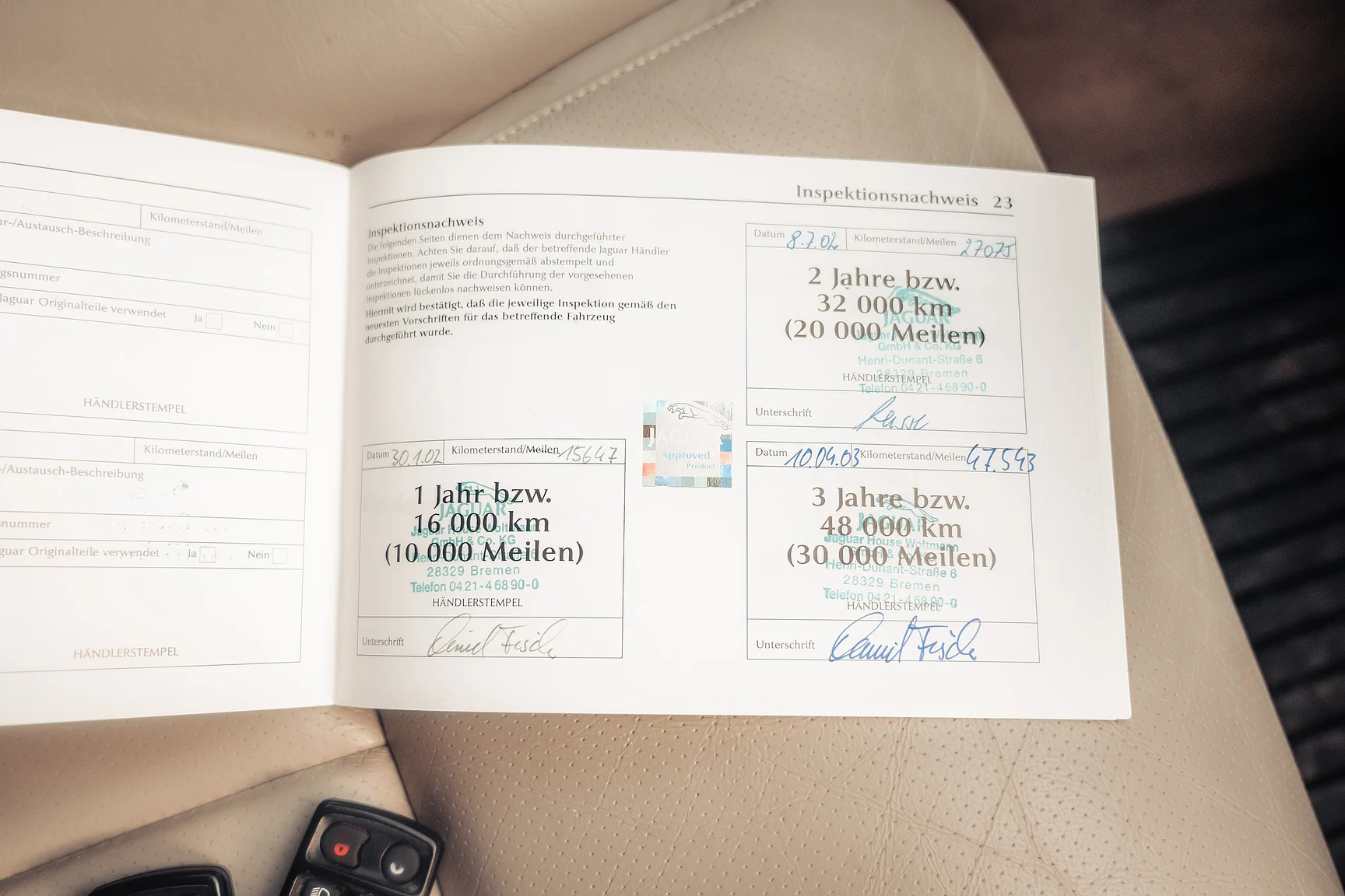 Dokumentation, 2001 Jaguar  Xj 4,0 Sovereign (5)