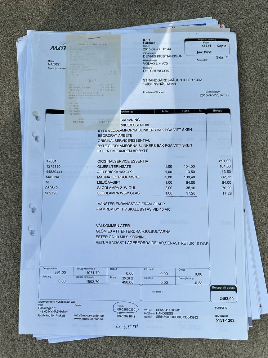 Dokumentation, 2000 Volvo V70 XC 2.4 T AWD 