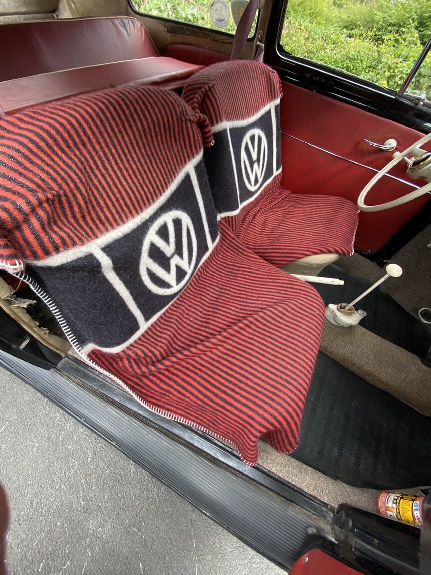 Interiörbild 1955 Volkswagen Beetle 1200