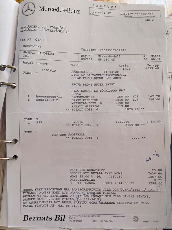 Dokumentation, 1986 Mercedes 280 GE (44)