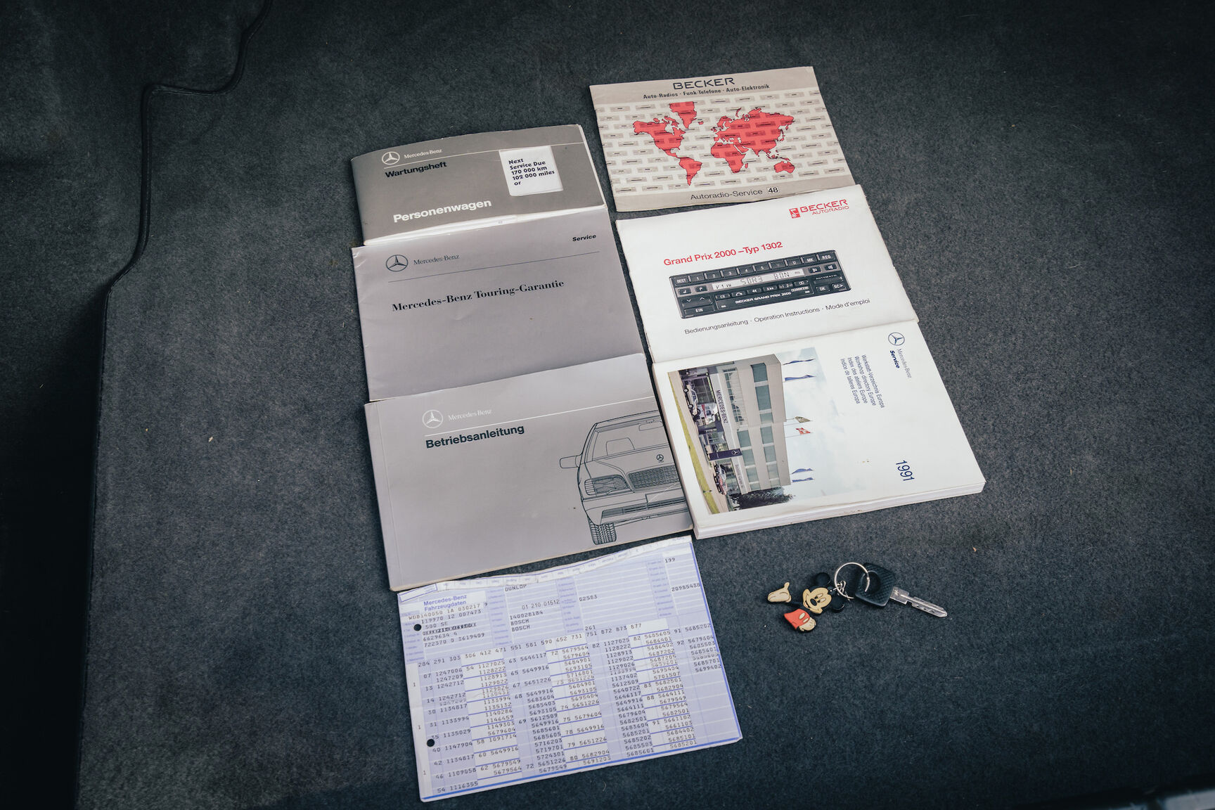 Documentation for 1992 Mercedes-Benz 500 SE (1)