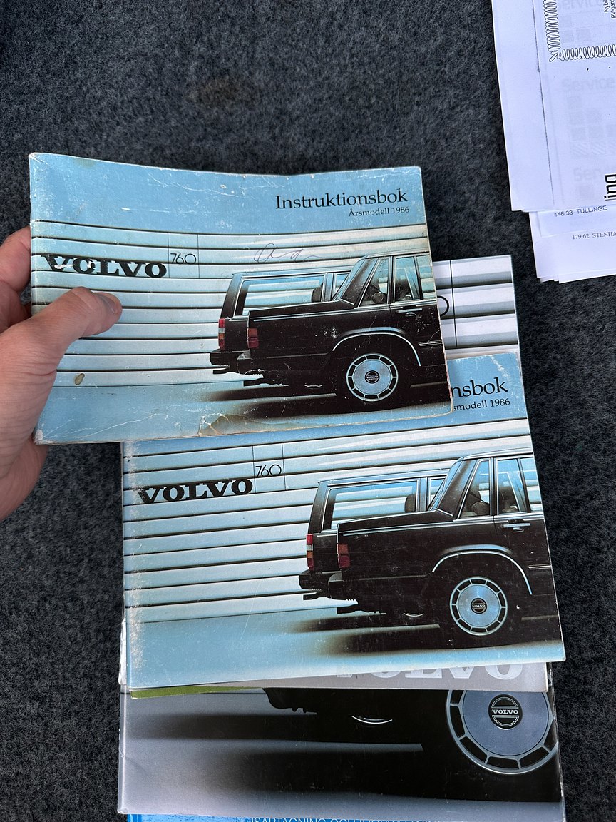 Dokumentation, 1986 Volvo 760 GLE 2.8 V6 Automatisk