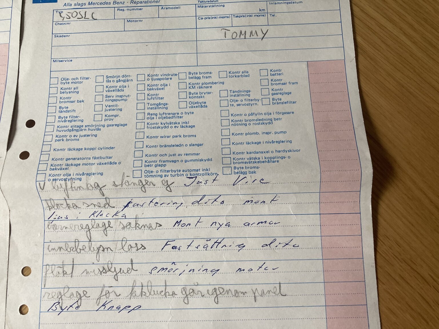 Documentation for 1973 Mercedes-Benz 450 SLC (6)