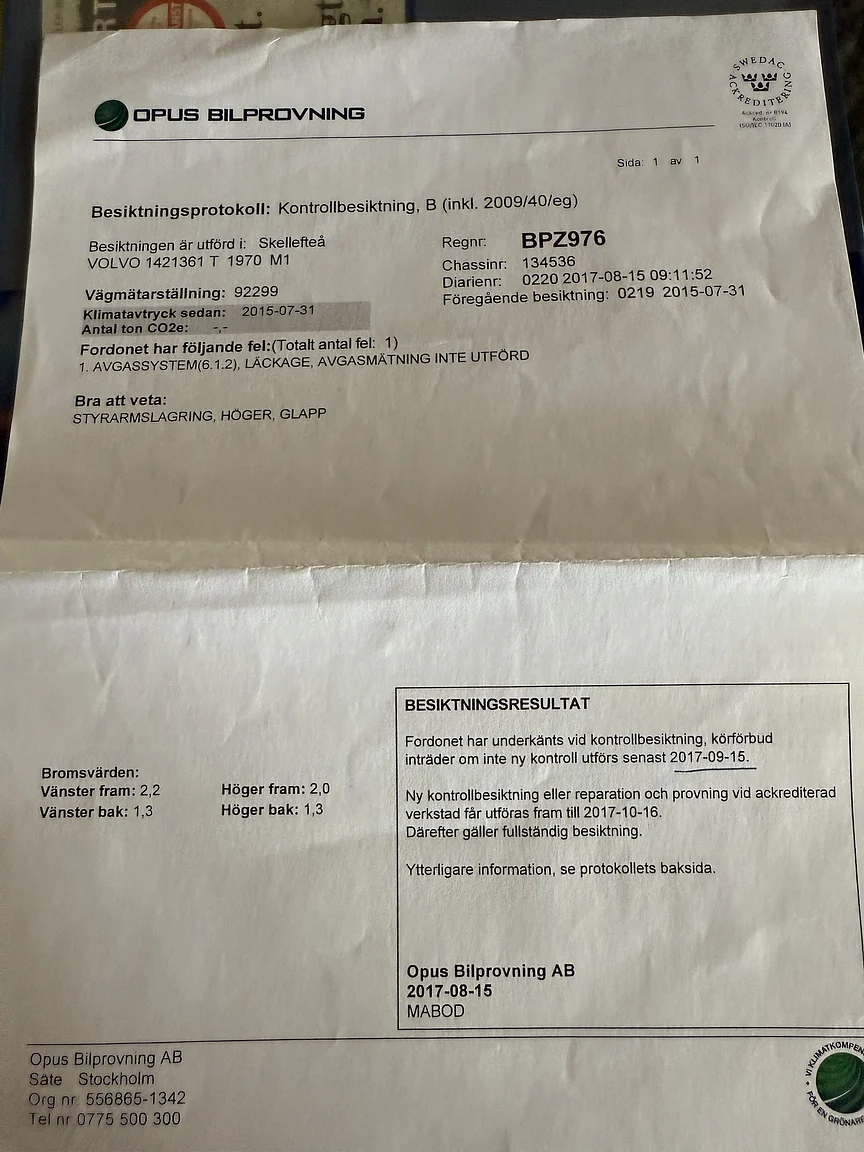 Documentation for 1970 Volvo 142 2.0 Automatic (5)