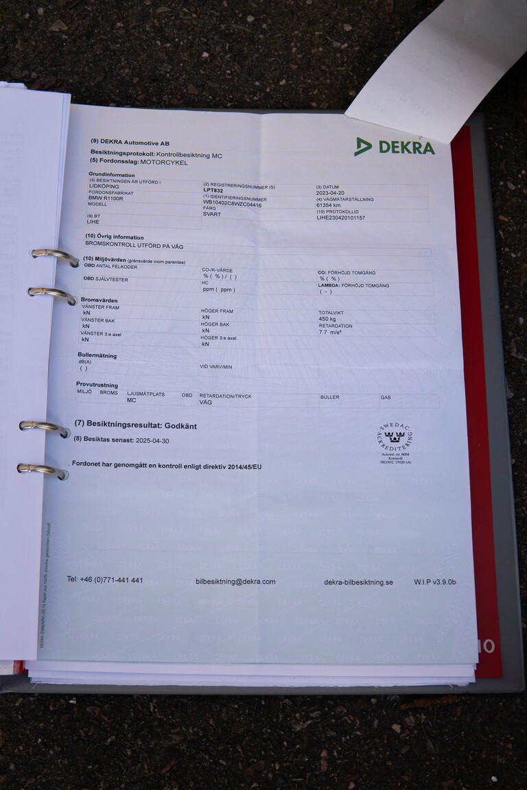 Documentation for 1998 BMW R1100R