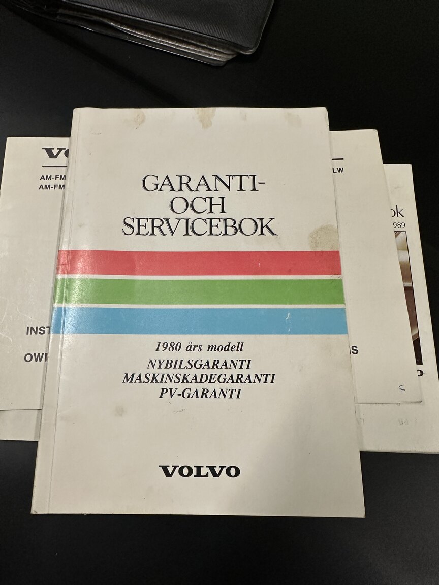 Dokumentation för 1980 VOLVO 240 V8