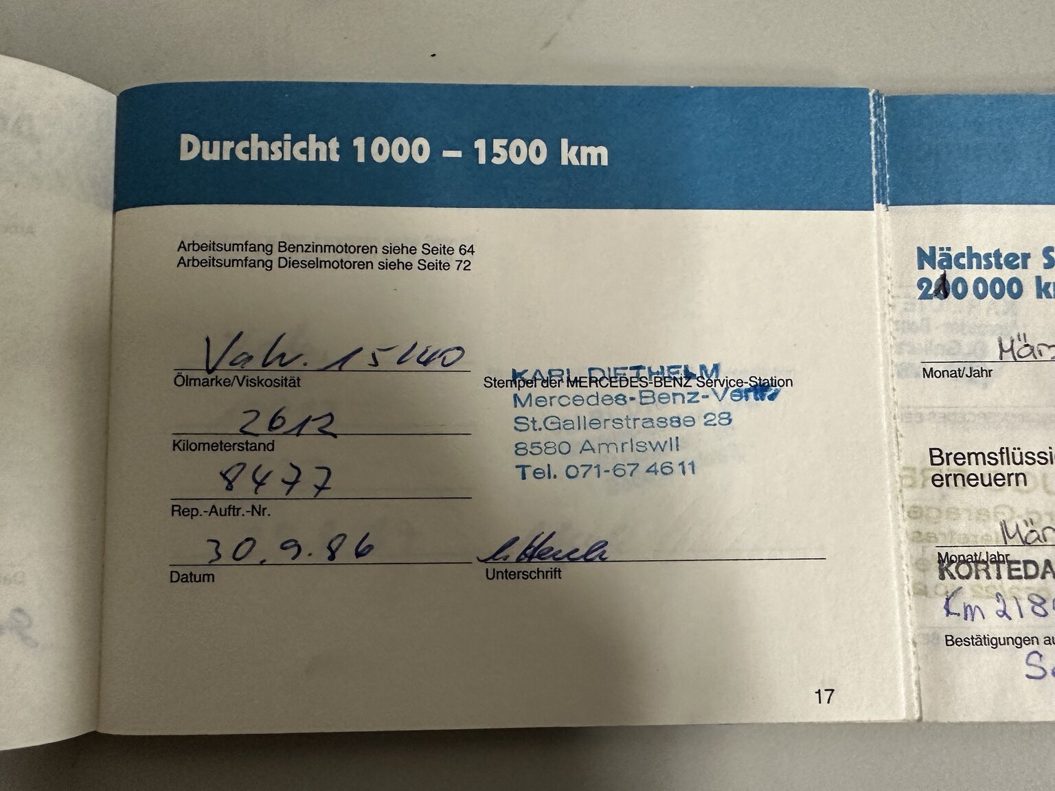 Dokumentation, 1986 Mercedes-Benz 500 SEC (6)