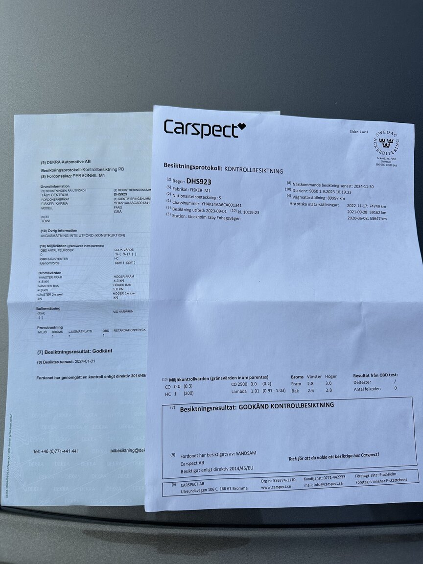 Documentation for 2012  Fisker Karma