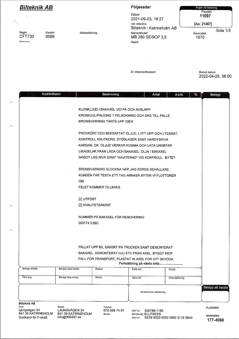 Dokumentation, 1970 Mercedes-Benz  280 SE 3.5 Coupé (9)