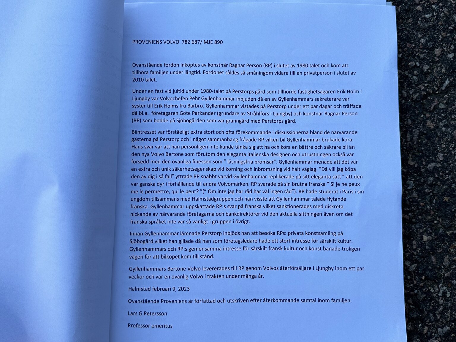 Dokumentation, 1987 Volvo 780 Bertone