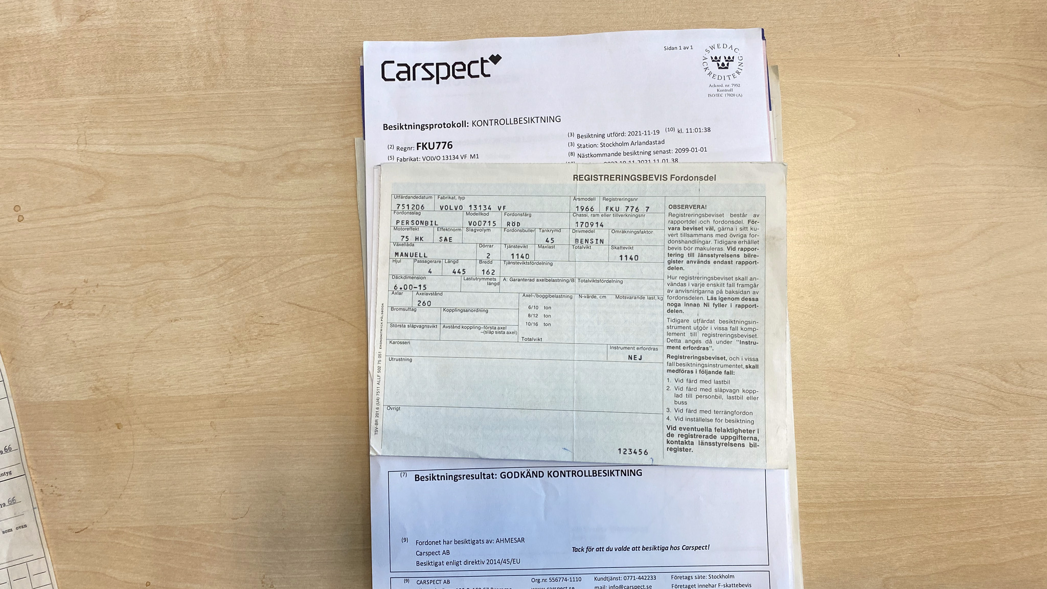 Documentation for 1966 Volvo Amazon (31)