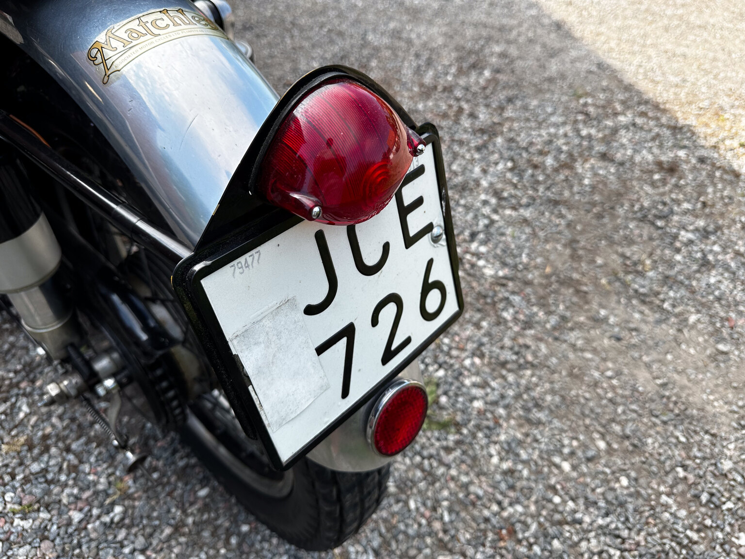 Exteriörbild på 1952 AJS 16MS 350cc Matchless-replica